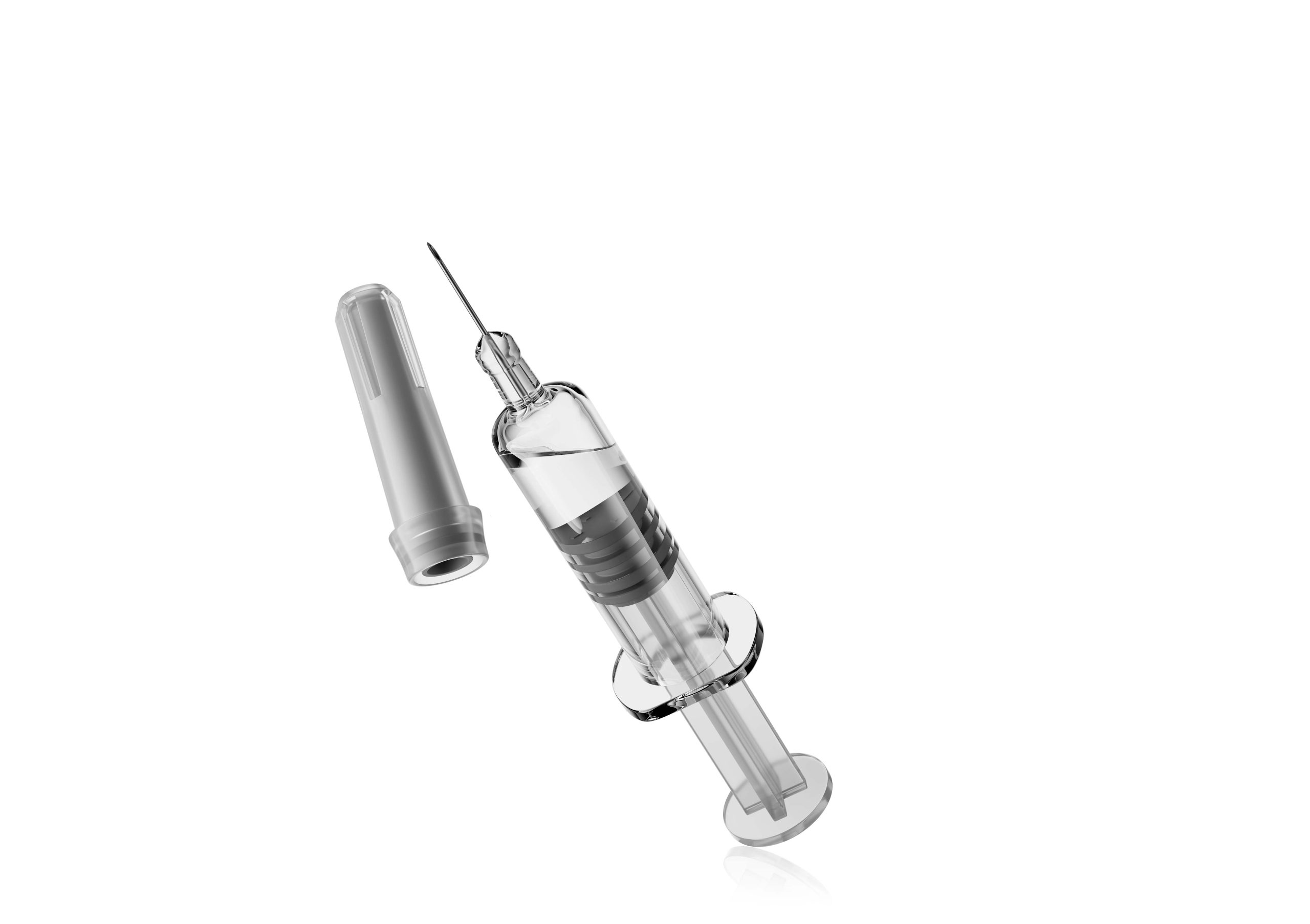 With needle